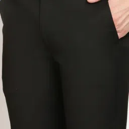 Cantabil Black Cotton Regular Fit Trousers image 5