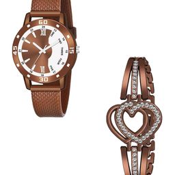 CSAMON Women Pack of 2 Analogue Watch with Bracelet C1002BRO Aeivyo S W H Breclect-picture-49