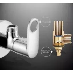 Fastgear Prime Angle Valve Stainless Steel Chrome Finish Silver, FG1210 (Pack of 8) image 2