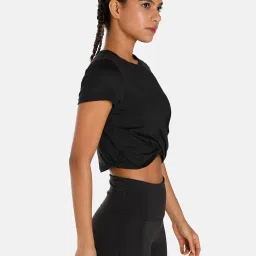 Puma STUDIO YOGINI LITE TWIST Black Crop Top image 3