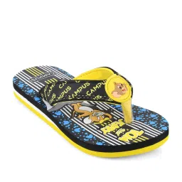 Campus Kids Black & Yellow Flip Flops image 2