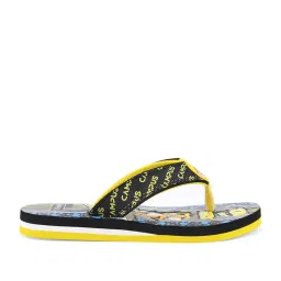 Campus Kids Black & Yellow Flip Flops image 1