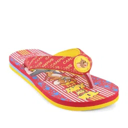 Campus Kids Red & Yellow Flip Flops image 2