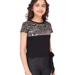 Cutecumber Kids Black Printed Casual Top image 3