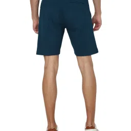 Allen Solly Teal Blue Slim Fit Self Pattern Shorts image 2