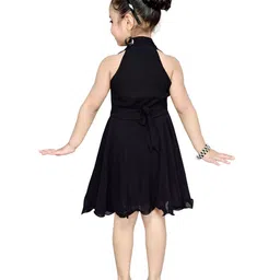 YK Girls Net Fit & Flare Dress image 3