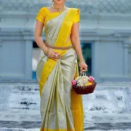 Moda Rapido Woven Design Silk Blend Handloom Banarasi Saree-picture-30