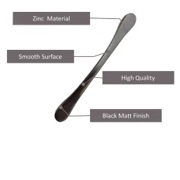 Atom CH-548-BM-08-106 203.2 mm (8 Inch) Zinc Black Matt Finish Cabinet Pull Handle (Pack of 6) image 2