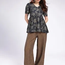 Anouk Rustic Abstract Printed A-Line Kurti image 2