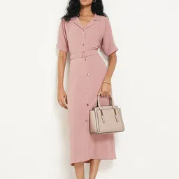 Annabelle by Pantaloons Shirt Midi Dress-image-30