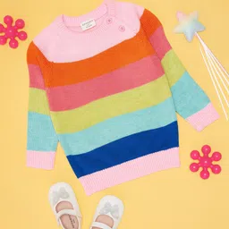 Pantaloons Baby Girls Colourblocked Pullover-picture-31