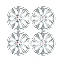 Auto Pearl Car Full Silver Wheel Cover Caps 381 mm(15 Inch) Press Type Fitting Compatible with Jazz-image-38