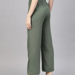 SASSAFRAS Women Olive Green  Trousers image 5