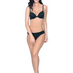 Amante Black Under Wired Padded Push Up Bra image 4