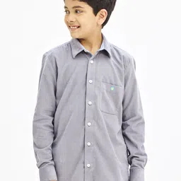 NO MONDAYS Boys Relaxed Spread Collar Solid Cotton Casual Shirt-picture-52