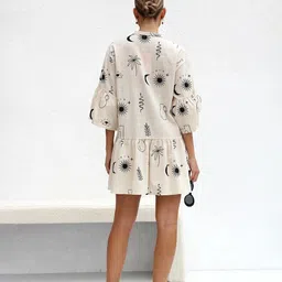 Miss Mosa By Akanksha Off White Rubeya Breezy Summer Dress image 4