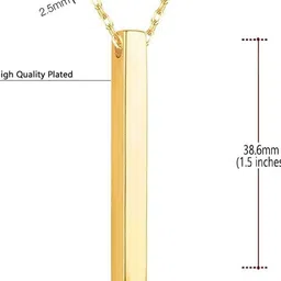 Crazy Fashion Unisex Set Of 2 Square Pendants with Chains image 4