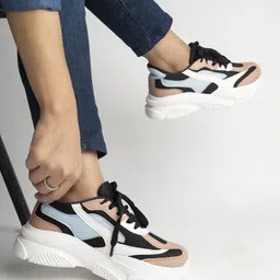 Shoetopia Colour Blocked Walking Shoes - Black-picture-12