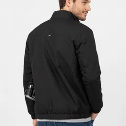 Greylongg Men Typography Lightweight Bomber Jacket image 5