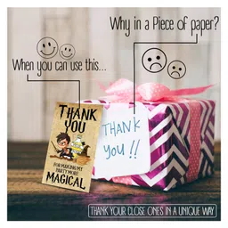 Zyozi Harry Potter Theme Thank You for Making My Party More Magical Tags for Birthday Black Yellow -Pack of 30 image 4