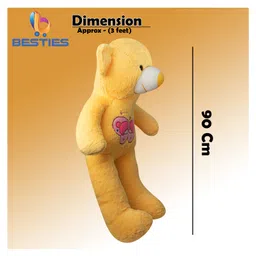 Besties Plush Teddy Bear Soft Toy Yellow - Height 90 cm image 4