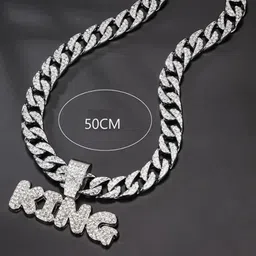 v fashion jewellery King Cuban Diamond Rappers Iceout Chain for Mens/Boys image 2