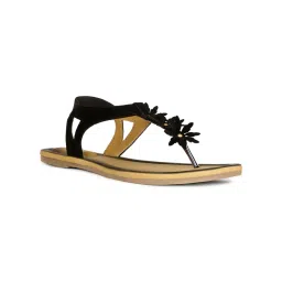 Bata Women Floral Casual Flats- Black-picture-13