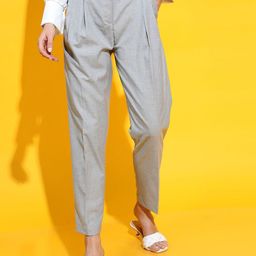 Tokyo Talkies Women Mid-Rise Regular Fit Trousers-picture-29