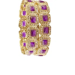 LAVAZZA Set Of 2 Crystal & Zircon-Studded Antique Bangles image 5