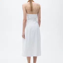 MANGO Halter Neck A-Line Midi Dress image 2