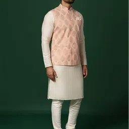 KISAH Men Regular Pure Cotton Kurta with Churidar image 4