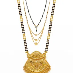 Bhanu diam Gold-Plated Brass Mangalsutra-picture-36