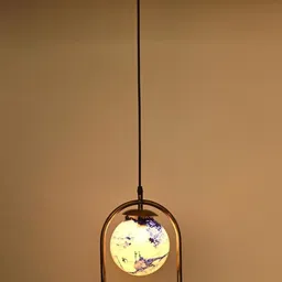 SOMIL Printed Glass Cylinder Ceiling Lamps image 5