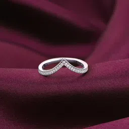 GIVA 925 Sterling Silver Rhodium Plated CZ-Studded Finger Ring-picture-31