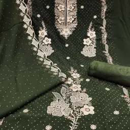 LeeliPeeri Designer Embroidered Unstitched Dress Material image 3