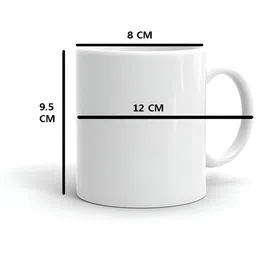 Mr UVD White & Black Typography Printed Ceramic Glossy Mug - 350 ml image 3