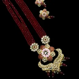 ARADHEMA Women Maroon Jewellery Set-picture-33