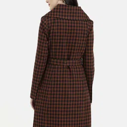 Owncraft Checked Double Breasted Wool Trench Coat image 4