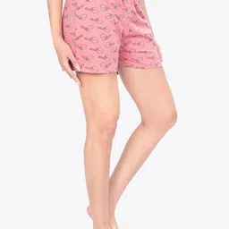 ariel Women Pack Of 2 Printed Pure Cotton Lounge Shorts-image-30