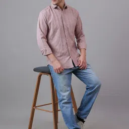 MaverIQ Men Windowpane Checks Checked Casual Shirt-picture-34