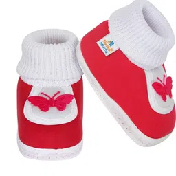 NESKA MODA Kids Set of 3 Cotton Butterfly Booties image 2