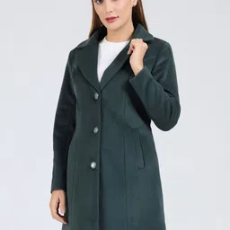 YOUNG CLUB CLASSIC Self Design Notched Lapel Overcoat image 3