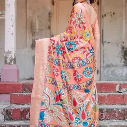 MAHARANI COUTURE Ethnic Motifs Printed Woven Design Kanjeevaram Saree image 5