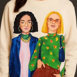 Wineberry Women Printed Sweatshirt image 2