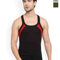 Sporto by Macho Men Pack Of 3 Pure Cotton Gym Vests-image-91