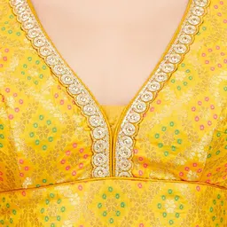 Studio Shringaar Embroidered Brocade Saree Blouse image 5