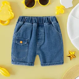 Xsole Boys Relaxed Fit Mid-Rise Denim Shorts-image-10
