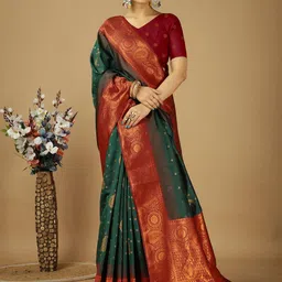 DIVASTRI Woven Design Zari Art Silk Banarasi Saree-picture-14