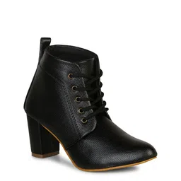 Ishransh Women Textured Casual Block-Heeled Regular Boots-image-16