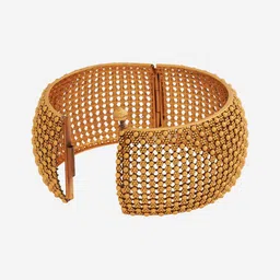 Kushal's Fashion Jewellery Gold-Plated Ethnic Antique Bangle image 4